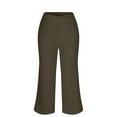 thumbnail image 4 of Bovemsi Lounge Pants Women Solid Color Casual Loose Pocket Sports Pants Wide Leg High Waist Palazzo Pants, 4 of 6