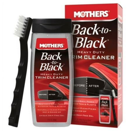 Mothers 06141 Back-to-Black Heavy Duty Trim Cleaner Kit 12 oz with Brush