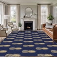 thumbnail image 2 of Pineapple Art Area&nbsp;Rug 5x7ft Vintage Fruit Yellow Blue Modern Texture Non-Slip&nbsp;Washable Square&nbsp;Rugs Soft Felt Indoor Floor Mat for Bedroom Kitchen Living Room Bathroom, 2 of 9