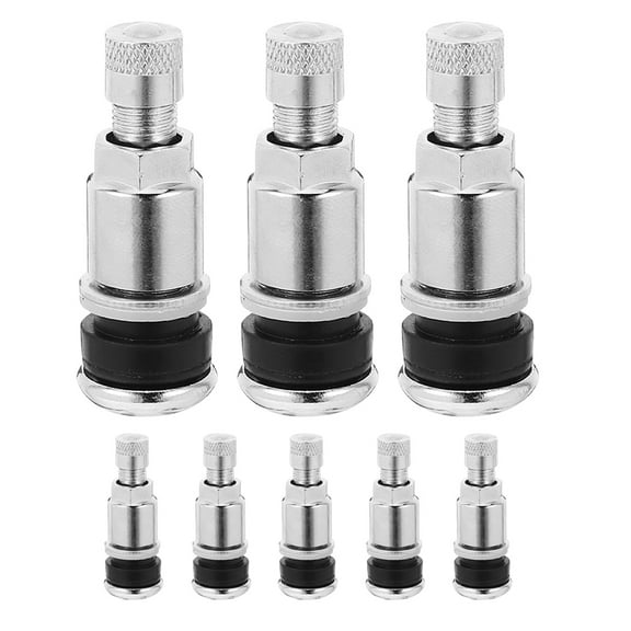 HEATSHAKING Stainless Steel Tire Valve Stems for Car Use Assorted Color Leakproof and Durable 8 Pieces 0.5in