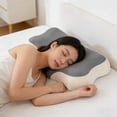 thumbnail image 3 of Ergonomic Cloud-Shaped Side Sleeper Pillow With Cervical Support And Pressure-Relief Core, Contoured Neck And Shoulder Relief, Therapeutic Soft Support For Better Posture And Morning Comfort, 3 of 9