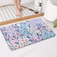 thumbnail image 4 of Blue and Pink Pioneer Flower Pattern Bathroom Rugs Mat,Non Slip Microfiber Bathroom Rug,Rubber Backing,Soft Bathroom Mats for Bathroom Floor,Tub and Shower,17x27in(43x68cm), 4 of 5