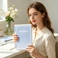 thumbnail image 4 of Detachable Coil Notebook, Gradient Transparent Cover with Rearrangeable Pages for Notes and Journaling, Blue, 4 of 6