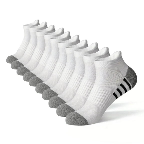 Wdfiry Men's Athletic Socks Casual Solid Color Sweat-absorbing Breathable And Outdoor Socks For Sports 5 Pairs Clearance