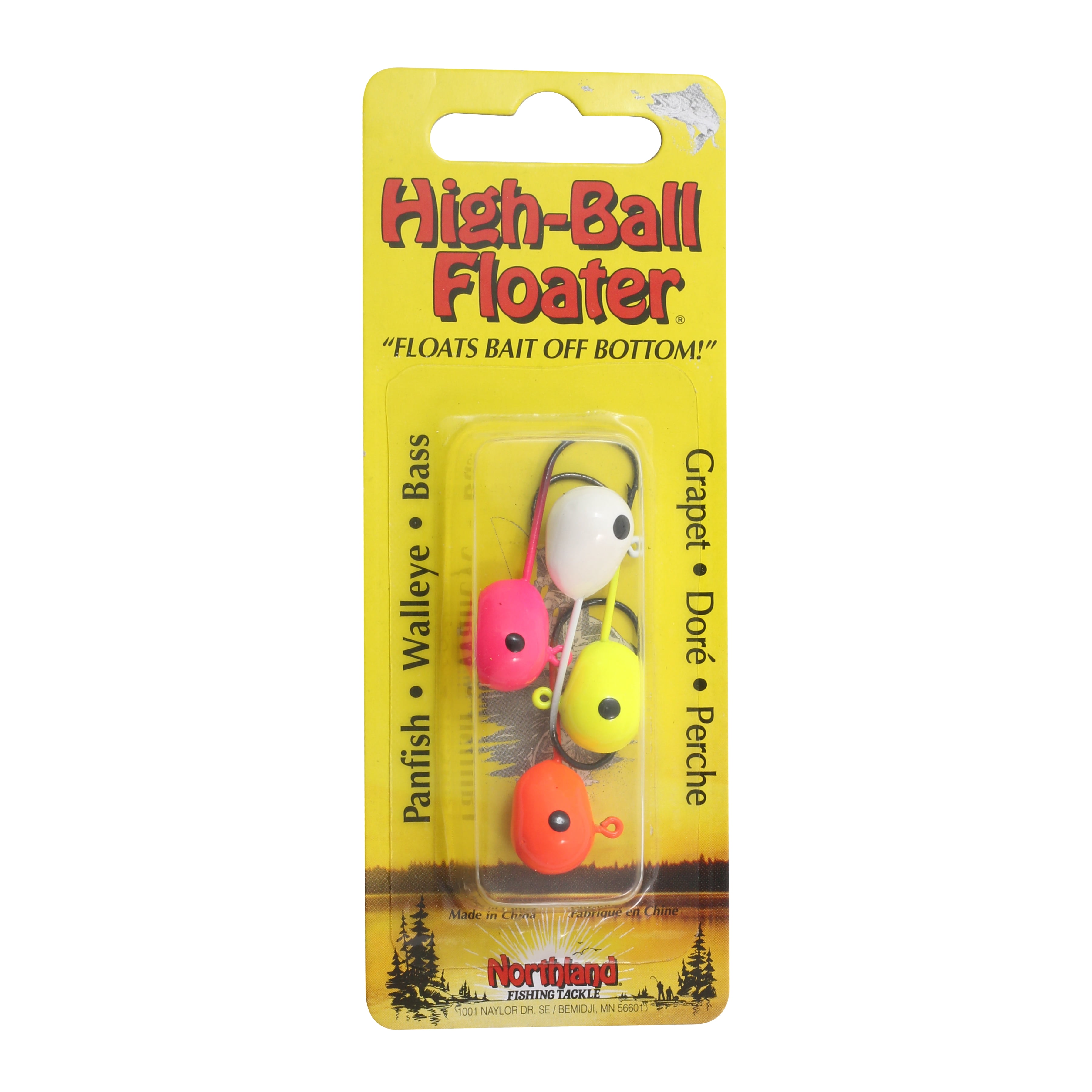 Northland Fishing Tackle High-Ball Floater Jig, Floating Freshwater Jig, Assorted Colors
