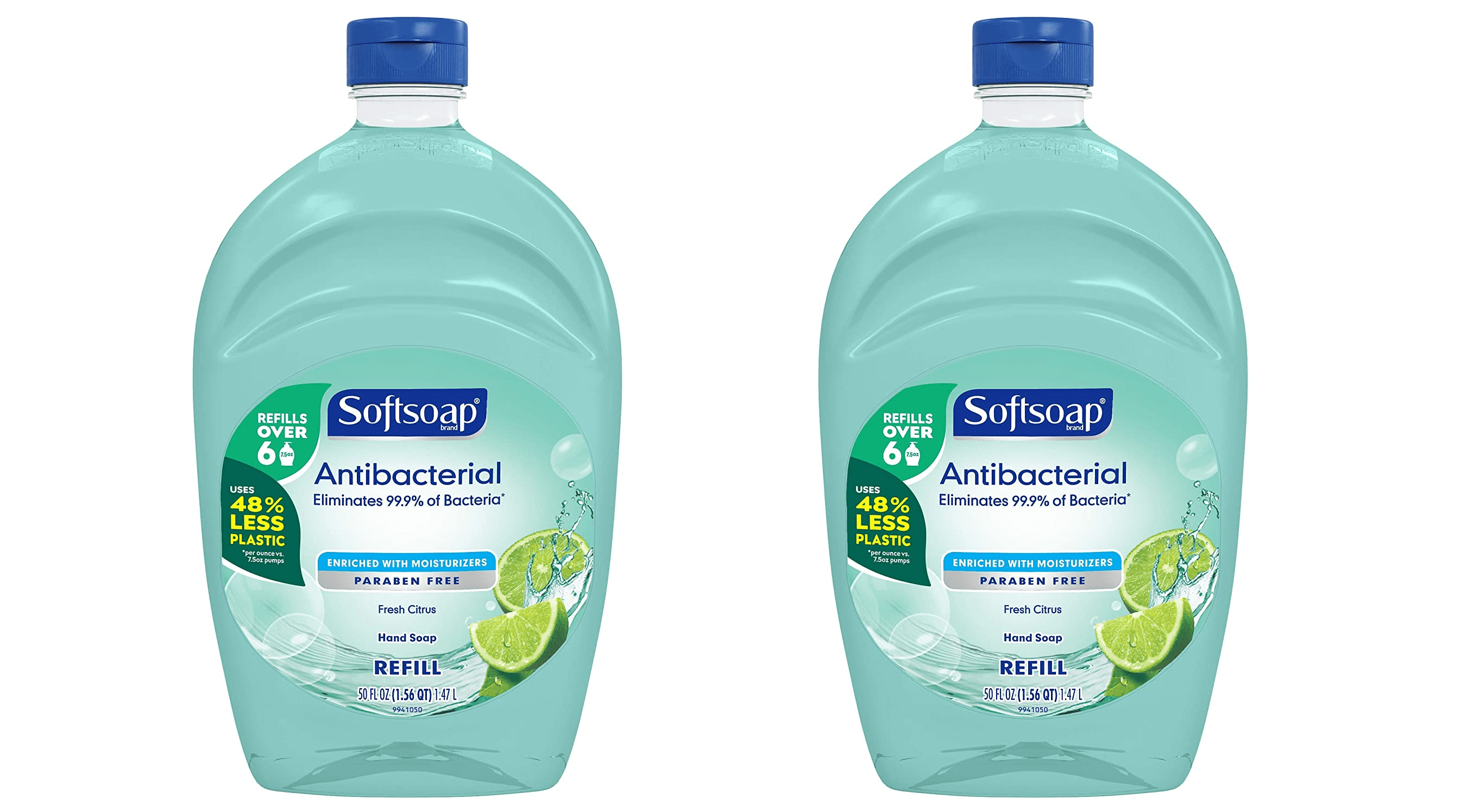 SOFTSOAP Antibacterial Liquid Hand Soap Refill, Fresh Citrus, 2 x 50
