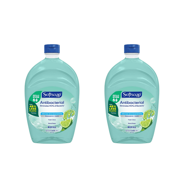 SOFTSOAP Antibacterial Liquid Hand Soap Refill, Fresh Citrus, 2 x 50
