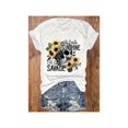 thumbnail image 1 of Girl's Skull &Amp; Sunflower Graphic T-Shirt - "A Little Sunshine A Little Savage" Casual Short Sleeve Round Neck Tee, Machine Washable All-Season Top, Halloween Clothes, Seasonal Casualwear, Bold Pr, 1 of 6