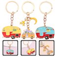 thumbnail image 3 of 3pcs Metal Key Chains Metal Key Rings Metal Key Decorations Bag Hanging Ornaments, 3 of 8