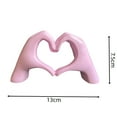 thumbnail image 2 of LAMIRO Heart Hand Figurine Heart-shaped Gesture Resin Statue Sculpture Home Office Wedding Party Desktop Decoration Ornament, 2 of 7