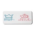 thumbnail image 1 of Gender Reveal Computer Mouse Pad, Girl Queen Boy King Crown in Pastel Colors Children Kids Theme, Rectangle Non-Slip Rubber Mousepad X-Large, 35" x 15" Gaming Size, Pale Pink and Blue, by Ambesonne, 1 of 2