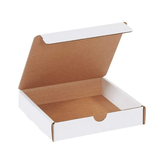 Small Shipping Boxes 6"L x 6"W x 1.25"H, 50-Pack | Cardboard Box Crush-Proof Carton for Mailing, Storing, Package, Gifts, Crafts, Business or Home, White