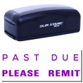 thumbnail image 1 of Large Pre-Inked Past Due Please Remit Stamp, Slim 1854, Ultra Slim Design, Impression Size 1-13/16" by 2-1/2", Up to 25,000 Impressions - Purple Ink, 1 of 10