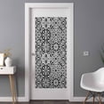 thumbnail image 2 of Black Morocco Window Privacy Film, Traditional Tribal Abstract Geometric Art Static Cling UV Sun Blocking Heat Control Window Tint Day and Night, Non-Adhesive One Way Privacy Cover 35.4''x78.7'', 2 of 7