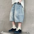 thumbnail image 6 of Caixia Boy's Jean Shorts Baggy Denim Shorts Casual Summer Cargo Jorts | Wide Leg Boys Jorts with Pockets, 6 of 6