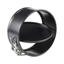 Mini Springform Round Cake Pan with Removable Base - Non-Stick Baking Tin for Great Loose-Bottom Cake Molds - Black