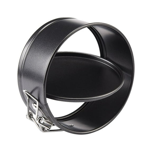 Mini Springform Round Cake Pan with Removable Base - Non-Stick Baking Tin for Great Loose-Bottom Cake Molds - Black
