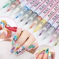 thumbnail image 6 of 12 Color Nail Art Pens Set with 6Pcs Crystal Stick, 0.5 MM 3D Nail Polish Pens, Nail Polish Pens Quick-Drying Acrylic Paint Pen Nail Point Dotting Liner Pen Tools for Home & Salon Nail Art DIY, 6 of 9