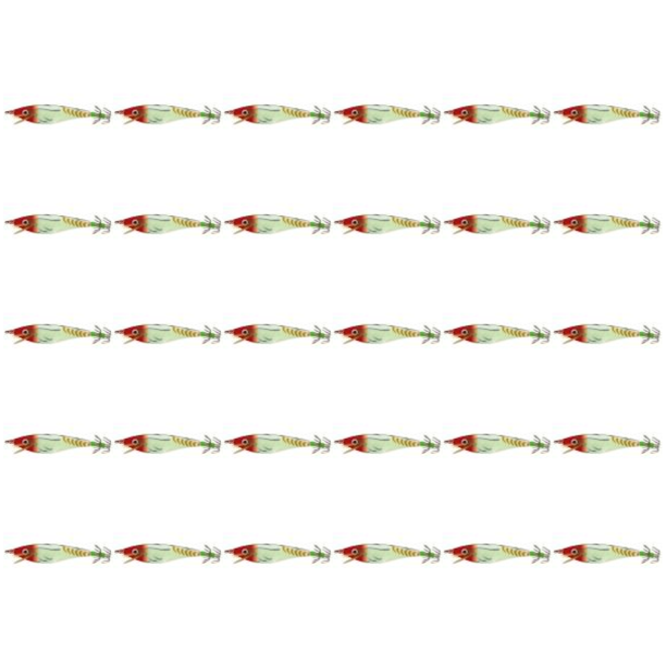 Anzuelo de pesca brillante para gambas, cuentas integradas que brillan en la oscuridad para la noche (cabeza), rojo y blanco