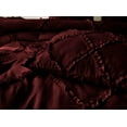 thumbnail image 4 of DNG Creations 5 Piece Diamond Ruffle Comforter 100% Egyptian Cotton, 800TC - Solid Wine Colour - Super Soft 550 GSM All Season ( Oversized Queen - Size ), 4 of 6