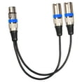 thumbnail image 2 of Xuanheng 1 Female to 2 Male 3 Pin Patch Y Cable for Various Musical Instruments Mixer Blue, 2 of 8