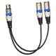 thumbnail image 2 of Cable divisor de micrófono balanceado de 1 XLR hembra a 2 XLR macho de alta resistencia en Y Azul, 2 of 9