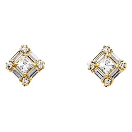 14KY CZ Earrings