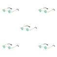thumbnail image 2 of Decodeary Lunettes de Soleil Rétro Vintage en Méthacrylate de Polyméthyle et PC à la Mode, Bons Cadeaux, Grand Application, Cadre Doré, Vert, 5Ensemble, 2 of 6
