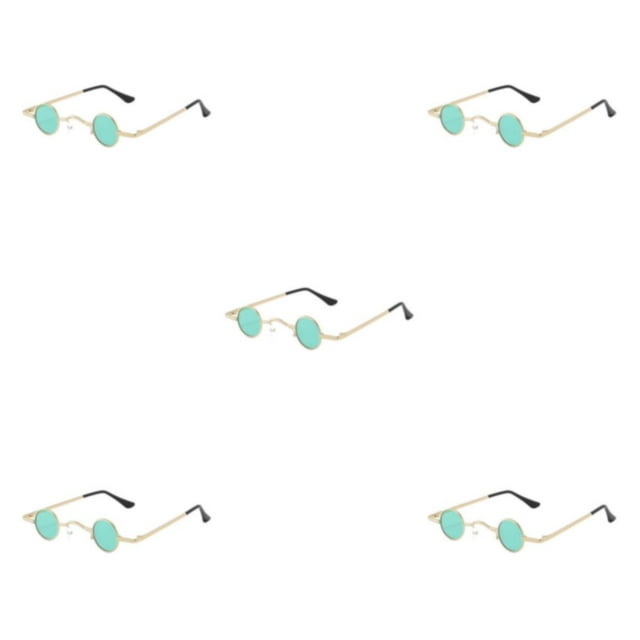 Transemion Vintage Made With Polymethyl Methacrylate And PC Frame For Everyday Gold frame green len 5Set