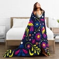 thumbnail image 5 of Kll Fleece Blanket Plush Throw Blanket Colorful Mexican,Soft Fuzzy Cozy Flannel Blanket For Couch Sofa Bed.(50"X40"), 5 of 9