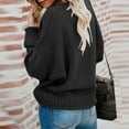 thumbnail image 4 of Buigttklop Womens Loose V-Neck Pullover Sweaters Fall Knitted Long Sleeve Tops Dressy Casual Blouse Knitwear Jumpers, 4 of 6