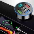 thumbnail image 3 of Cargador de coche UYUXIO 5 en 1 USB con pantalla de voltaje, dos puertos PD, carga ultrarrápida para múltiples dispositivos, seguro y eficiente, diseño compacto., 3 of 5