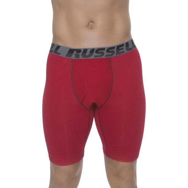 Russell Men's Active Performance Long Leg Boxer Brief