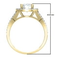 thumbnail image 4 of Dazzlingrock Collection 0.40 Carat (ctw) 14K White Diamond Ladies Bridal Halo Semi Mount Engagement Ring, Yellow Gold, Size 6, 4 of 4