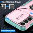 thumbnail image 4 of CoverTrend Case for Samsung Galaxy A54 5G with Screen Protector,Military work for Car Holder Magnetic Metal Ring Holder Stand Heavy Duty TPU+PC Shockproof Slide Lens Protection Phone Case,Rosegold, 4 of 8