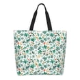 thumbnail image 1 of Disketp Floral In Teal Bolsa Tote Estampada para Mujer, Bolso de Hombro y de Mano para Compras y Viajes, 1 of 8