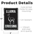 thumbnail image 2 of Llama Crossing (2 Pack) 8 Inch x 12 Inch Novelty Plastic Sign Drama Free Llama Lane Durable Weatherproof Perfect for Barn Roads Pastures Petting Zoos Fun Gift for Llama Owners Kids, 2 of 6