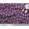 thumbnail image 3 of Soimoi Cotton Duck Fabric Leaves & Periwinkle Floral Print Sewing Fabric Yard 42 Inch Wide, 3 of 3