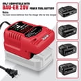 thumbnail image 2 of Batería Rápida Charger para Bauer Batería de 20V, 110V Mini Compacta Charger para Bauer Herramientas Eléctricas Inalámbricas de 20V, 2 of 7