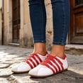 thumbnail image 6 of Knivor Slip On Casual Sneakers for Women Elastic Crisscross Strap Low Top Fashion Sneakers Non Slip Flat Lightweight Retro Walking Casual Shoes, 6 of 7