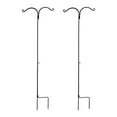 thumbnail image 1 of Ashman Steel Ground Stake Shepherd's Hook 65 Inch 2 Sided, Black, 2 Pack, 1 of 5