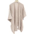 thumbnail image 4 of LinYooLi Women's Elegant Shawl Wrap - Cross Front Solid Color Poncho Cape - Wrap Topper Knitted Cardigans Sweater Shawls, 4 of 7