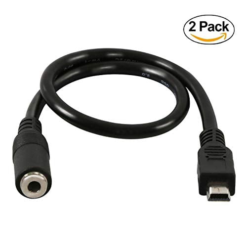 Wpeng (2-Pack) Mini USB Male to 3.5mm Female Audio Cable Cord for Clip Mic Microphone Adapter Cable-1Feet - Walmart.com