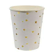 Meri Meri Gold Star Confetti Cups Birthday Party Decorations Dinnerware - Pack of 8