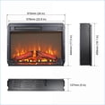 thumbnail image 4 of Electric Fireplace Insert, 23-Inch with Realistic Flame & Log Set | Tempered Glass+Sheet Metal | Vent Free, 4 of 14