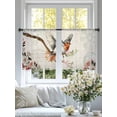 thumbnail image 4 of Vintage Bird Sheer Curtains 54 Inch Long 2 Panels, Spring Summer Retro Peony Floral Tree Branch Light Filtering Rod Pocket Semi Sheer Curtains, Sheer Voile Drapes for Living Room Bedroom, 52"x54", 4 of 5