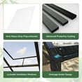 thumbnail image 6 of PABIMIA 10x18 FT Polycarbonate Outdoor Greenhouse, Aluminum Walk-in Greenhouse with Roof Vent, Black, 6 of 9