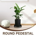 thumbnail image 3 of WEUVEB 2-Pack Round Black Plastic Plant Stands with Water Trays for Indoor Flower Pots and Decorative Display, 3 of 8