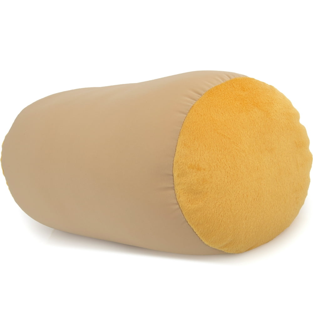 Pillowy Microbead Bolster Neck Roll Pillow, Gently On Body, Head