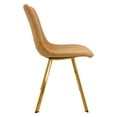 thumbnail image 3 of LeisureMod Markley Modern Leather Dining Chair With Gold Legs Set of 4, 3 of 8